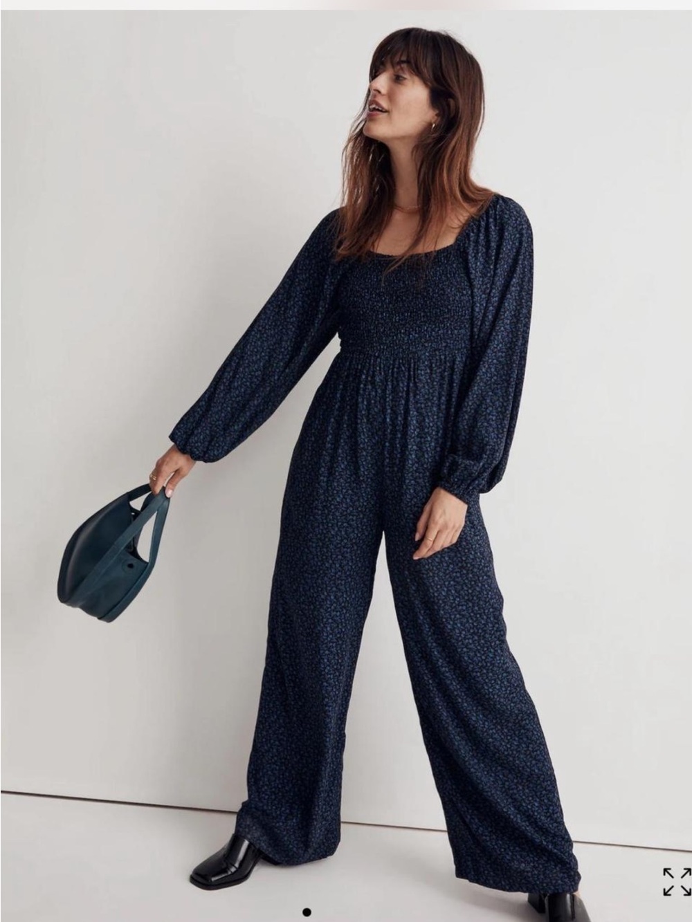 Madewell Lucie Tie Back Floral Jumpsuit